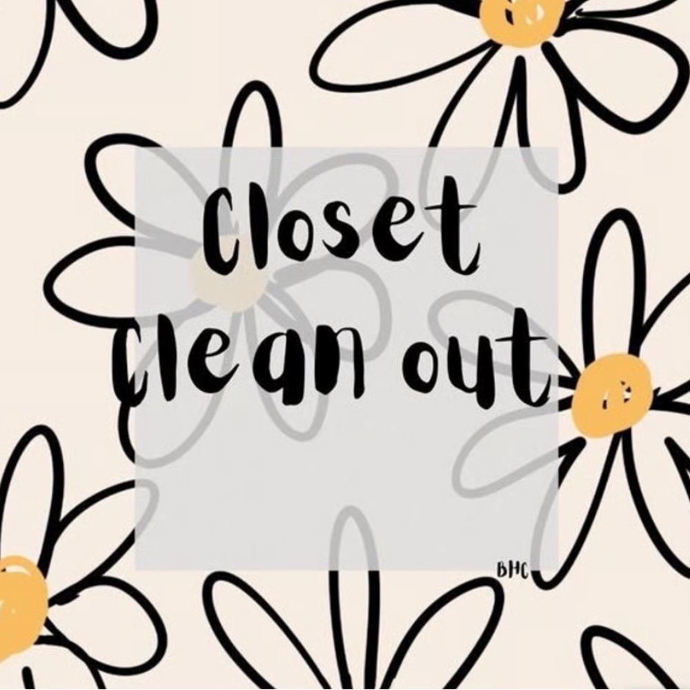 Closet clean out — everything must go!